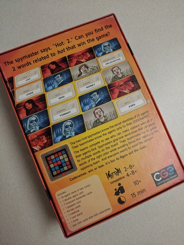 Codenames Back Cover