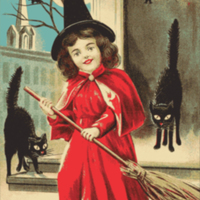 Old Vintage Halloween Postcard