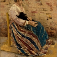 An Old Woman With Cat