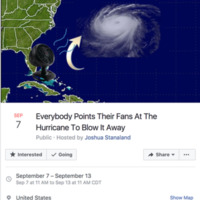 Everybody Points Their Fans At The Hurricane To Blow It Away