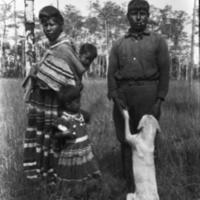 Seminole Josie Billie with family and dog