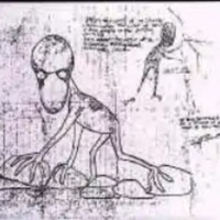 Picture of the Dover Demon drawn by Bill Bartlett